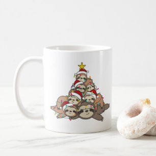 Mug Sloth Christmas Tree Funny Animal Christmas Café