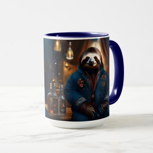 Mug Sloth Dans Sa Veste À Boire, (Devant droit)