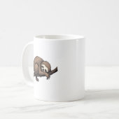 Mug Sloth Etched Art Retro Nature Tee (2) (Devant gauche)