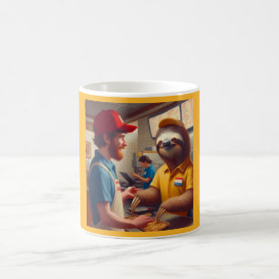 Mug Sloth Fast Food Worker