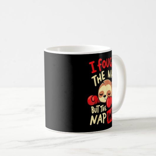 Mug Sloth I Fought The Nap But The Nap Won (Devant droit)