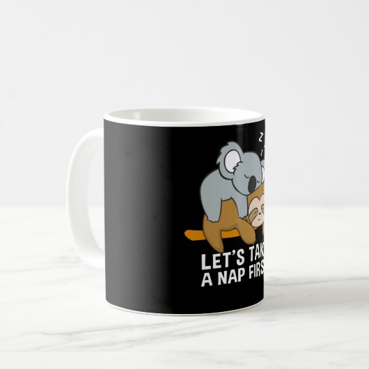 Mug Sloth Koala Dormant sur la sellette (Devant gauche)