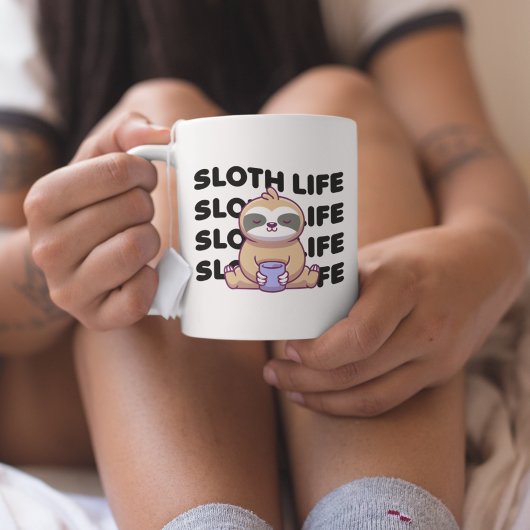 Mug Sloth Life | Parcelle couchée
