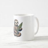 Mug Sloth Line Engraving Classic Animal Tee (2) (Devant droit)