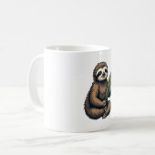 Mug Sloth Line Engraving Classic Animal Tee (2) (Devant gauche)