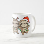 Mug Sloth Noël Animaux mignons Sloth (Devant droit)