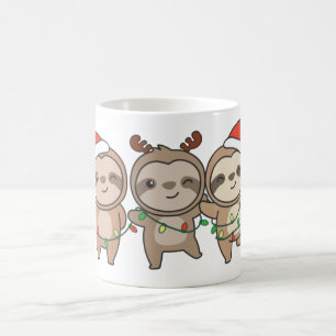 Mug Sloth Noël Animaux mignons Sloth