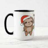 Mug Sloth Noël Animaux mignons Sloth (Gauche)