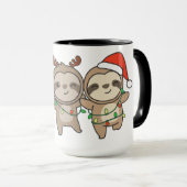 Mug Sloth Noël Animaux mignons Sloth (Devant droit)
