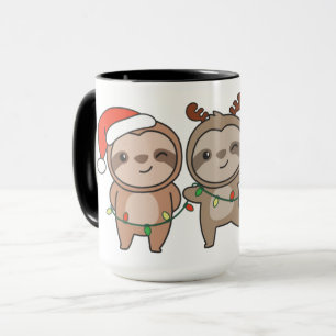 Mug Sloth Noël Animaux mignons Sloth