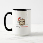 Mug Sloth Noël Neige Hiver Animaux Fentes (Gauche)
