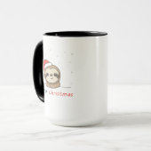 Mug Sloth Noël Neige Hiver Animaux Fentes (Devant gauche)