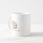 Mug Sloth Noël Neige Hiver Animaux Fentes (Devant gauche)