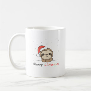 Mug Sloth Noël Neige Hiver Animaux Fentes