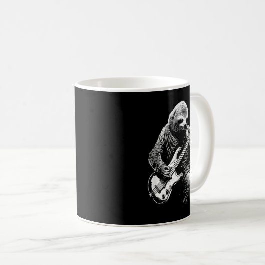 Mug Sloth Playing B Guitar Funny B Player Bist Sloth (Devant droit)