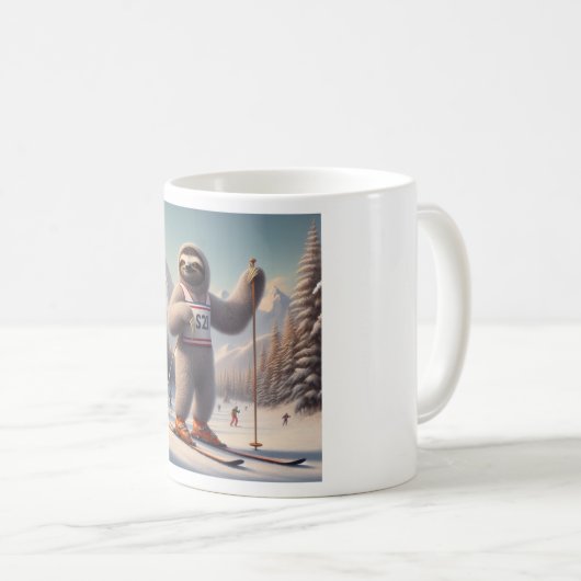 Mug Sloth Skiing (Devant droit)