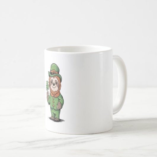 Mug Sloth St Patrick's Day Irish Lucky (Devant droit)