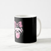 Mug Sloth Wearing Glasses and Blowing Pink Bubble Gum  (Devant droit)