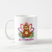 Mug "Slothasana" Sloth faisant de la méditation de yog (Gauche)