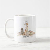 Mug Sloughi Aquarelle Chien | Monogramme (Gauche)