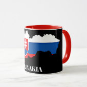 MUG SLOVAQUIE SILHOUETTE, ÉTIQUETÉE, (Devant droit)