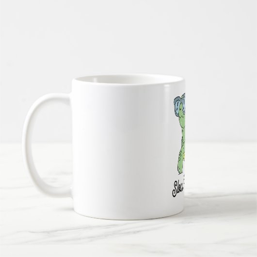 Mug Slow Walking Club Cute Funny Turtle (Gauche)
