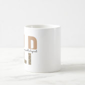 Mug SLP papier guépard orthophoniste cadeau (Centre)