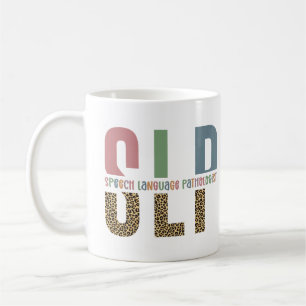 Mug SLP papier guépard orthophoniste cadeau