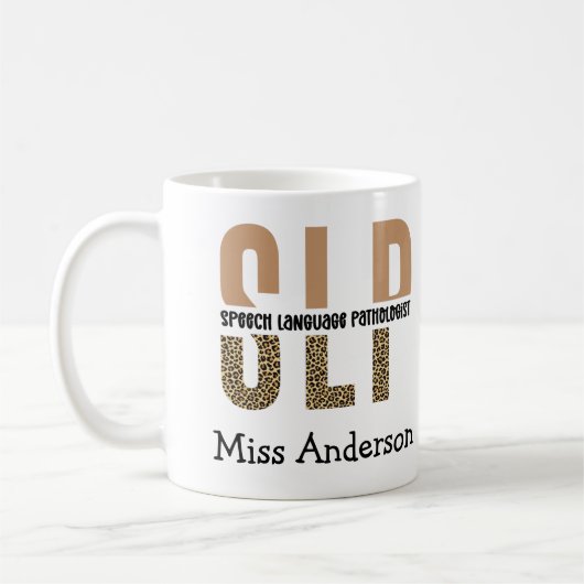Mug SLP personnalisé orthophoniste don (Gauche)
