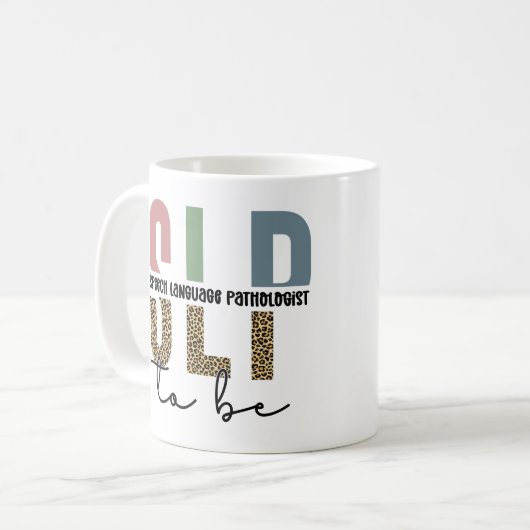 Mug SLP to be - Future Voix Langue Pathologiste cadeau (Devant gauche)