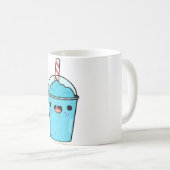 Mug Slushy Bleu Kawaii (Devant droit)