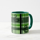 Mug SLYTHERIN™ Tartan Plaid Motif (Devant droit)