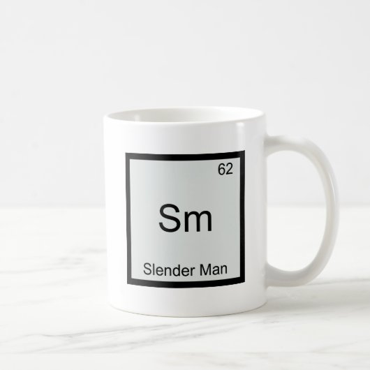 Mug Sm - Tableau périodique de Slender Man Meme Chimie (Droite)