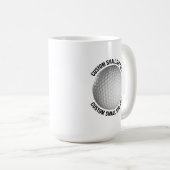 Mug Small Personalized Text Golf Ball 15 oz. Custom (Devant droit)