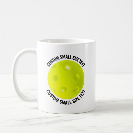 Mug Small Personalized Text Pickleball 11 oz. Custom (Gauche)