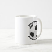Mug Small Personalized Text Soccer Ball 11 oz. Custom (Devant droit)