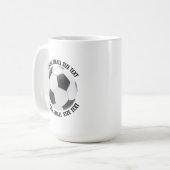Mug Small Personalized Text Soccer Ball 15 oz. Custom (Devant gauche)