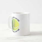 Mug Small Personalized Text Tennis Ball  11 oz. Custom (Devant gauche)