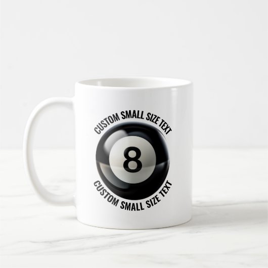 Mug Small Personalized Text Tennis Ball  11 oz. Custom (Gauche)