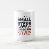 Mug Small Steps Every Day Lead – Motivational Quote De (Centre)