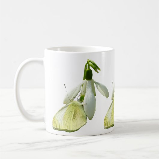 Mug Small White on Snowdrop (Gauche)