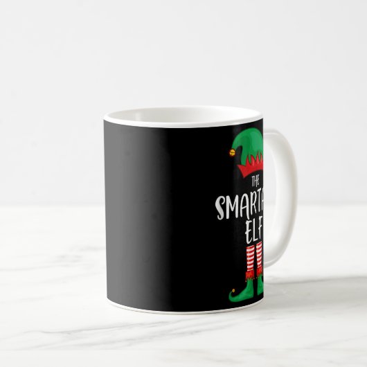 Mug Smart Elf Christmas Party Matching Family Group Pa (Devant droit)
