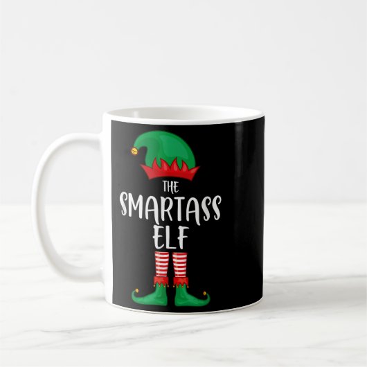 Mug Smart Elf Christmas Party Matching Family Group Pa (Gauche)