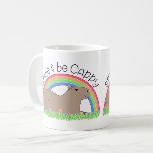 Mug Smile and Be Cappy mignon et heureux capybara (Devant gauche)