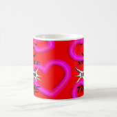 Mug Smile Café Temps Avec Coeurs D'Amour (Centre)