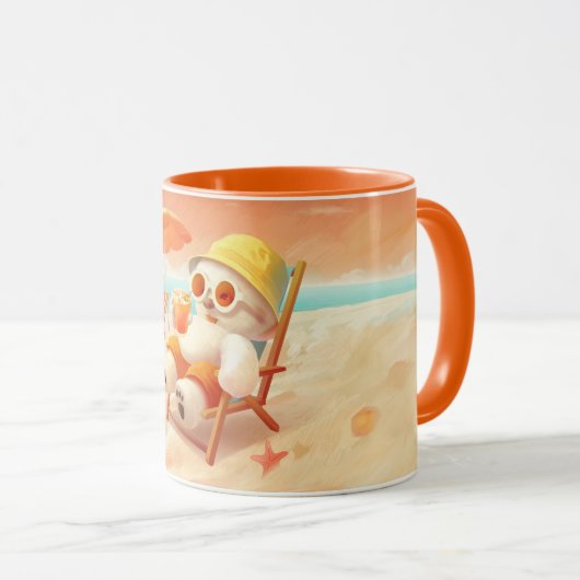 Mug Smile Dog - Mode Plage Activé (Devant droit)