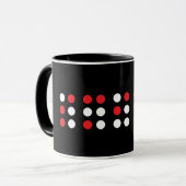 Mug Smile en braille, Braille pour aveugles (Devant gauche)