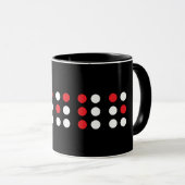 Mug Smile en braille, Braille pour aveugles (Devant droit)
