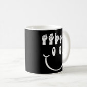 Mug Smile Hand Sign Language Asl Interpreter Translato (Devant droit)