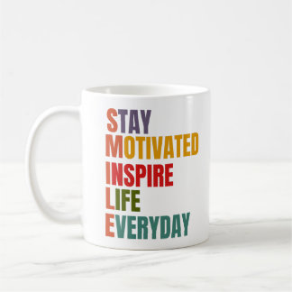 Mug SMILE Rester Motivé, Inspirer La Vie Quotidienne